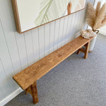 Rustic Teak Bench - 1.5m + Long