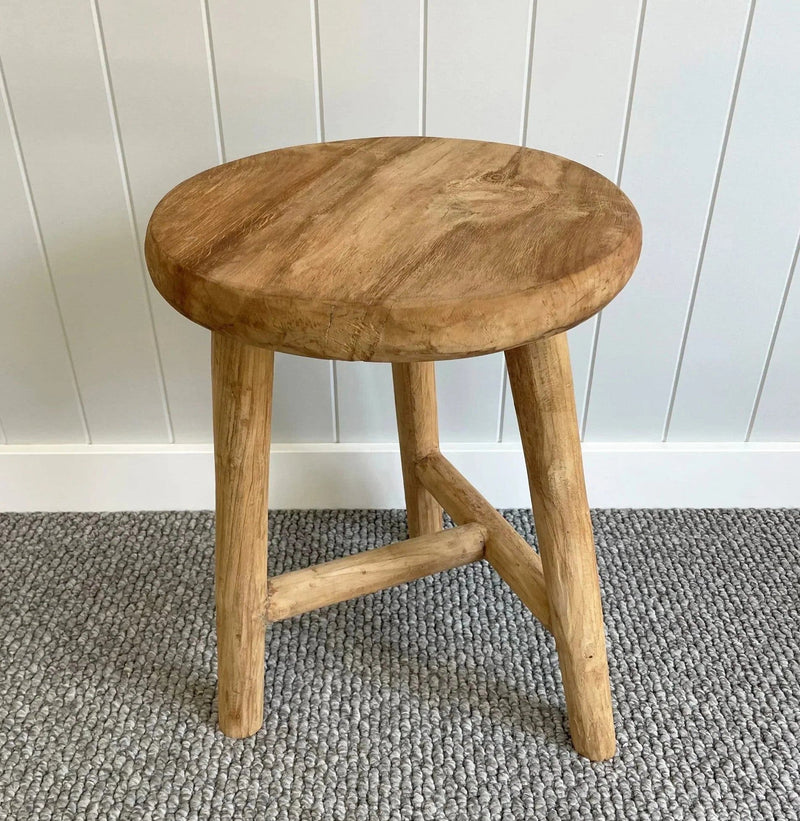 Rustic Teak Stool