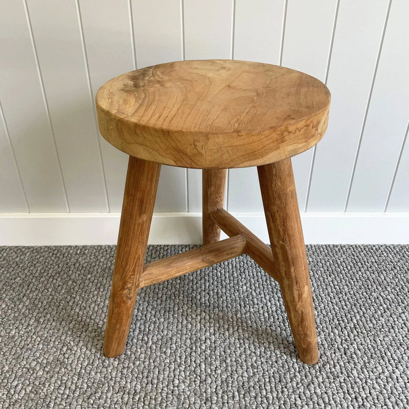 Rustic Teak Stool