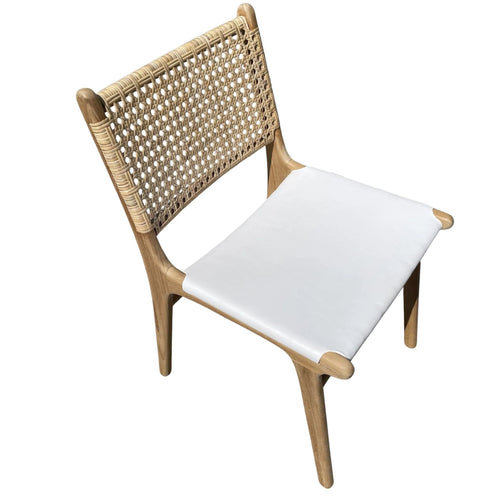 Harper Dining Chair (Leather & Rattan)