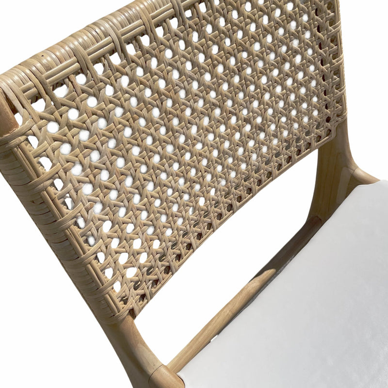 Harper Dining Chair (Leather & Rattan)