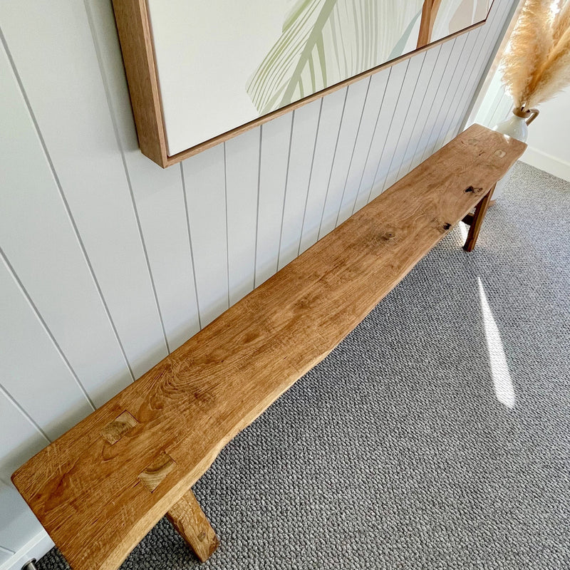 Rustic Teak Bench - 2m + Long