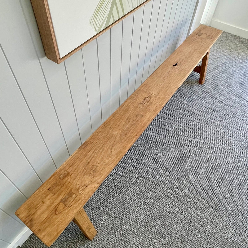 Rustic Teak Bench - 2m + Long