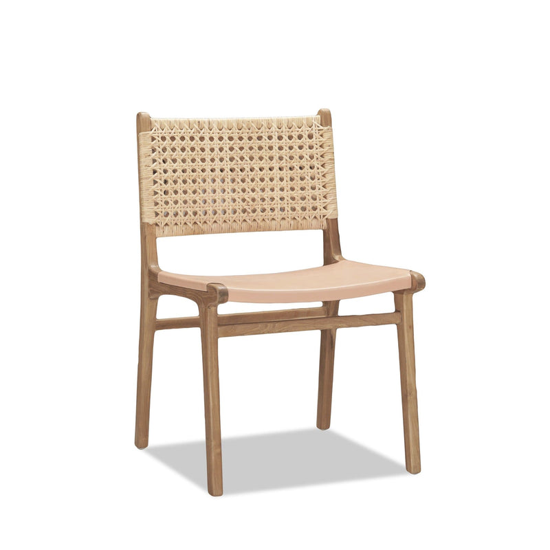 Harper Dining Chair (Leather & Rattan)