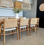 Harper Dining Chair (Leather & Rattan)