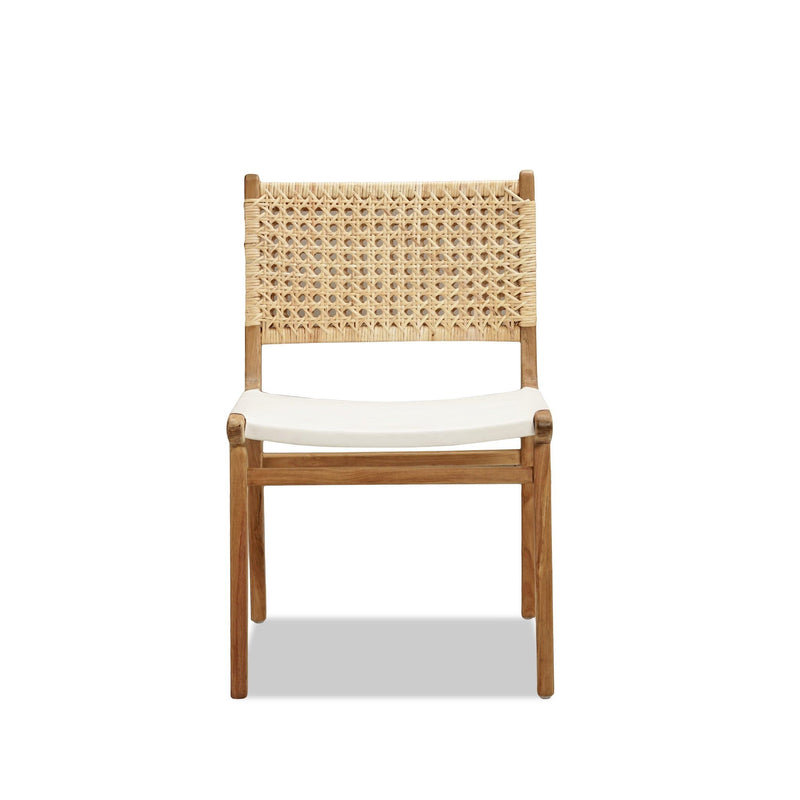 Harper Dining Chair (Leather & Rattan)