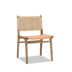 Harper Dining Chair (Leather & Rattan)