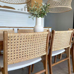 Harper Dining Chair (Leather & Rattan)